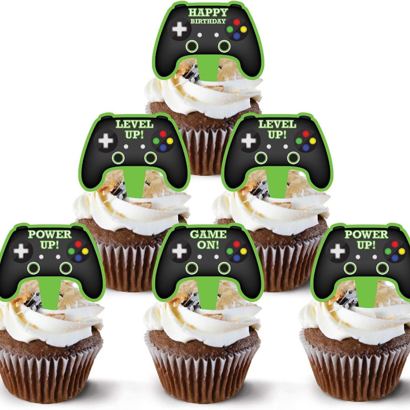 Cross-Border Game Console Game Boy Birthday Cake Card Game Theme Party Decoration Cake Card