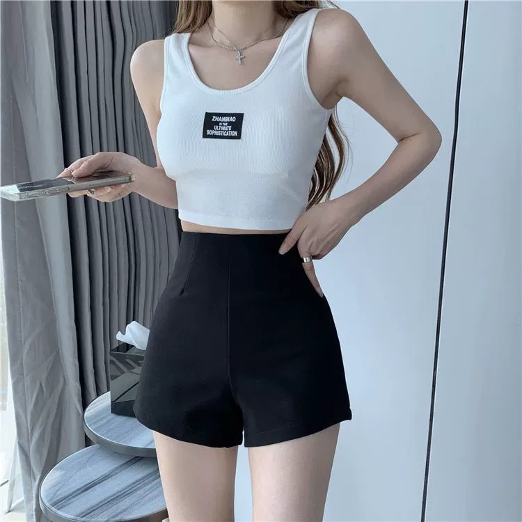 Summer black fitted protective underware, sexy trousers, plus size, hip-accented
