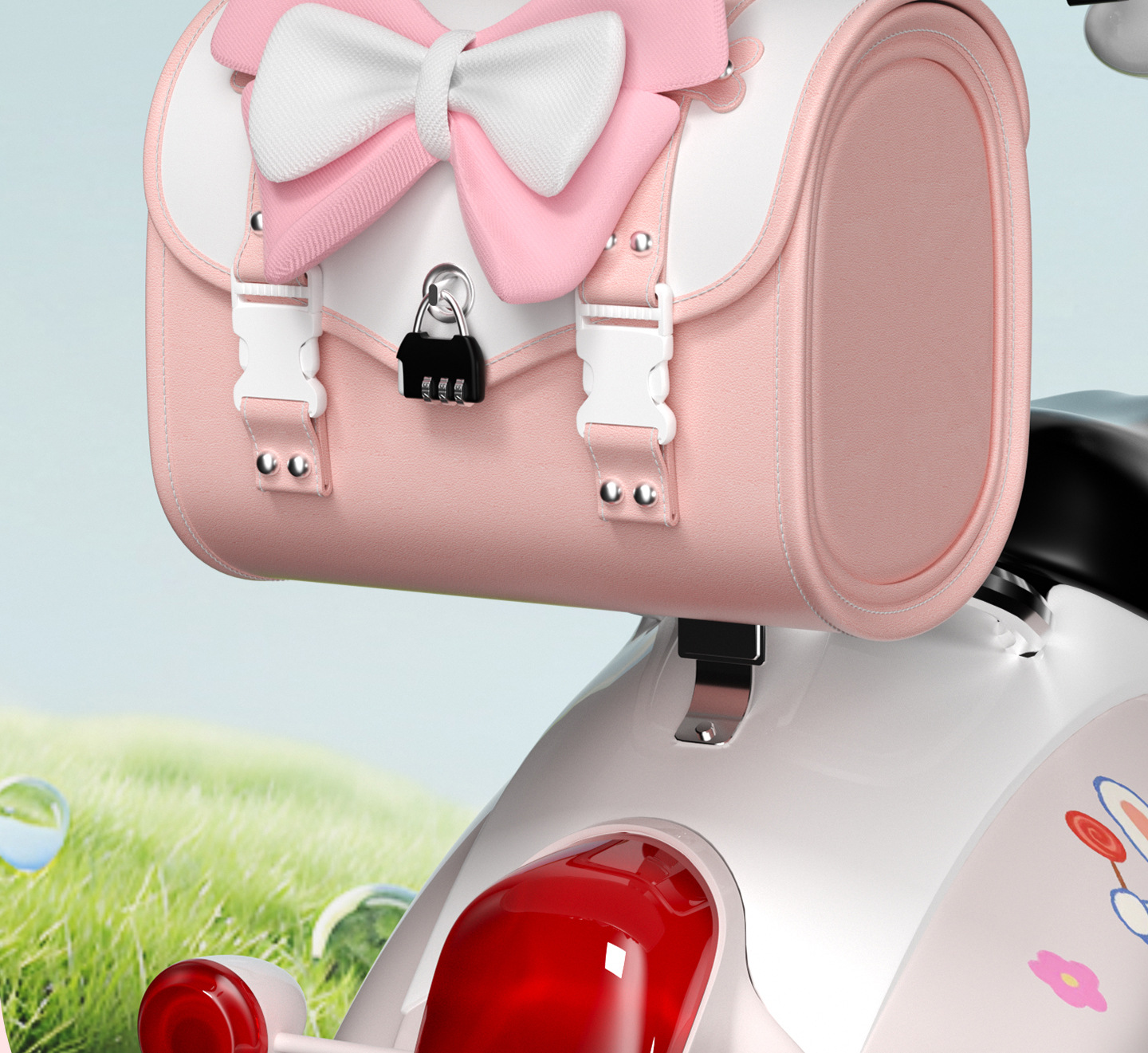 Electric Vehicle Trunk Large Waterproof Motorcycle Storage Tail Bag Battery Car Hanging Bag Universal Decorative Rear Tail Bag