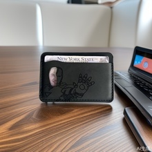 男士钱包卡包卡套多卡位跨境英雄小队钢铁 ID人物镂空热销款短款