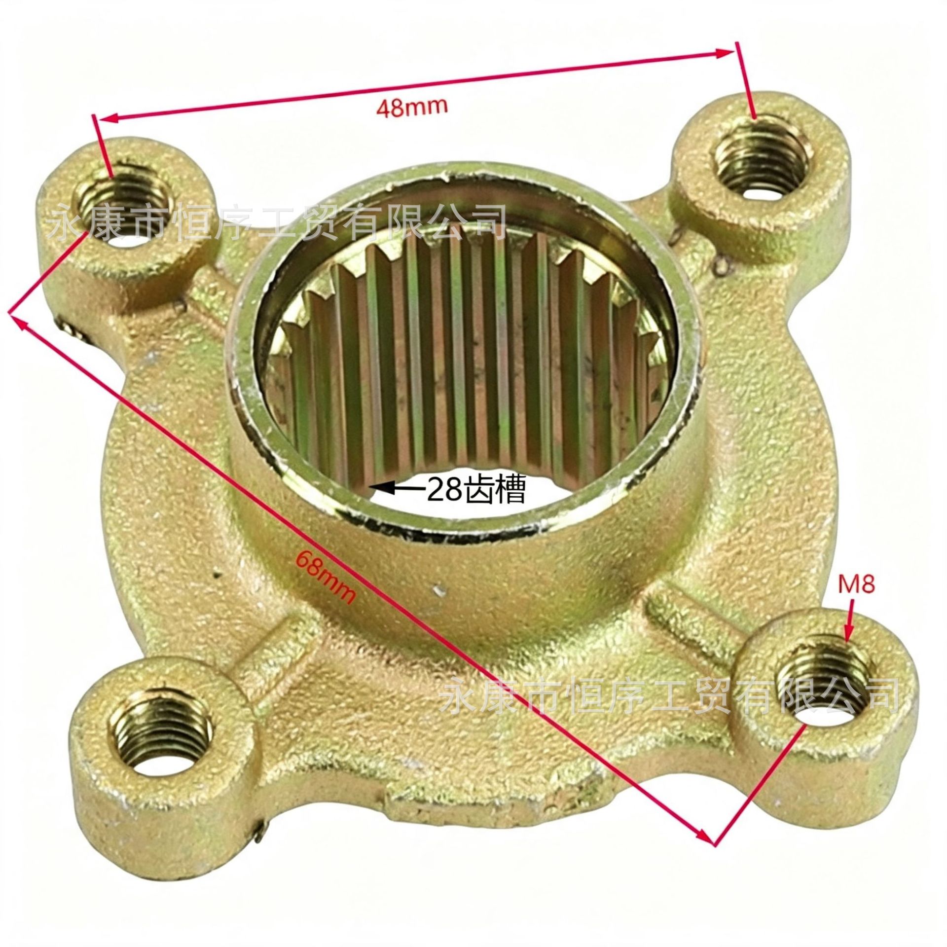 ATV four-wheel beach kart GY6 Bull Dinosaur accessories rear axle sprocket chain wheel brake disc holder
