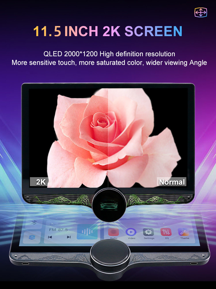 Factory Cross-Border Direct Sales 11.5inch Single Knob Universal Car Navigation Eight-Core Gps Android Carplay Navigation