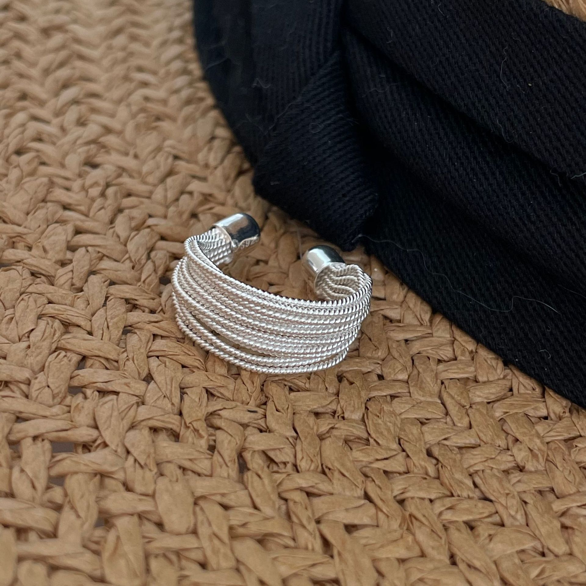 Layered Silver Ring For Men And Women Multi-strand Statement Ring_voghion.com