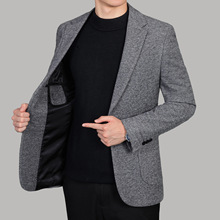 2025年新款秋冬单西外套男装商务休闲西装时尚单排扣羊毛男士西服