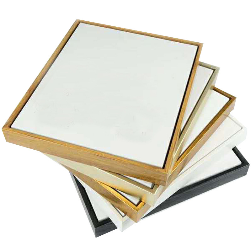 Free Oil Painting Outer Frame with Fine Lines, Linen Blank Cloth Frame, Hand-Painted Oil Painting Frame, Photo Frame Manufacturer L-Shaped Oil Painting