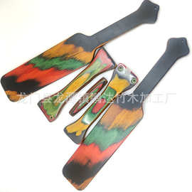 手柄水桶柄教育戒尺按摩经络敲打家规打屁股实木板彩色木手柄