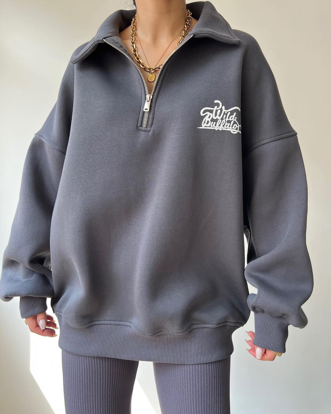 2024 New plush printed long sleeved pullover sweater with autumn and winter versatility_voghion.com