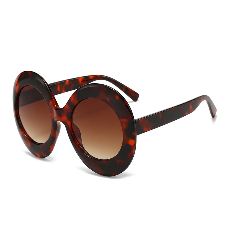 New large-frame retro oval women's sunglasses, European and American trendy celebrity style, versatile eyewear S25605