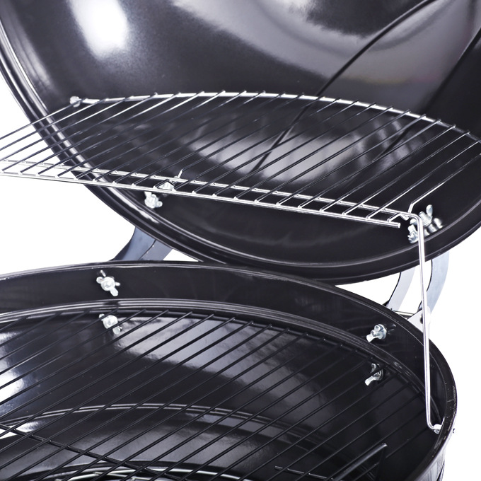 Parrilla de manzana de cuatro patas de 22 pulgadas al aire libre en el patio con termómetro de aislamiento para estofar