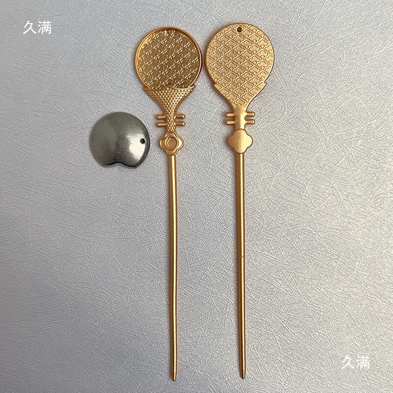 手工发簪底胚宋锦贴布艺新中式合金发饰底托古风发钗花冠簪子|undefined