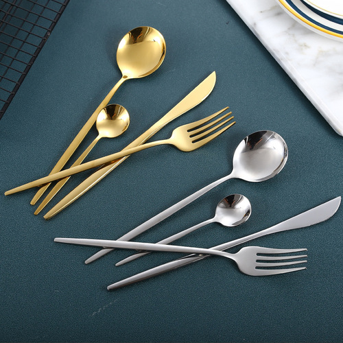 Stainless steel tableware knife, fork and spoon set Portuguese knife and fork steak knife Western food knife spoon fork steak knife and fork