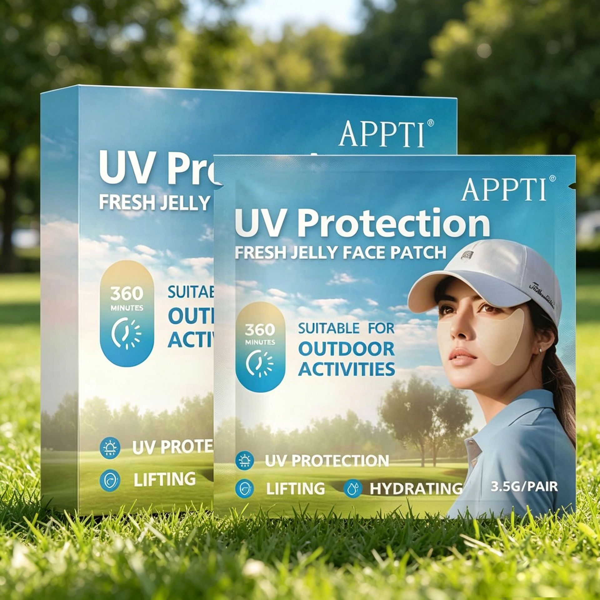 APPTI Golf Care Moisturizing Eye Mask Verano Deportes al aire libre Moisturizing Protector Anti UV