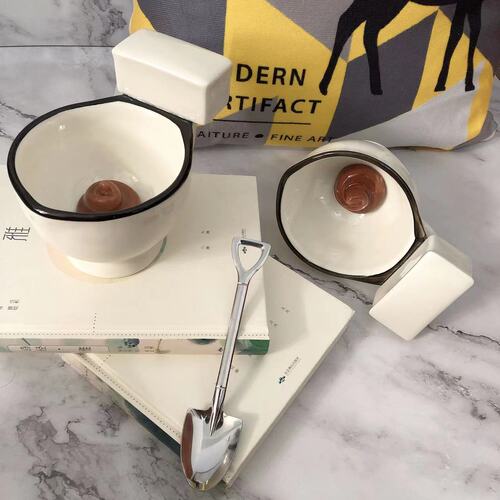 Funny Toilet Cup Ceramic Mugs Toilet Shape Prank Poop Cups Novelty Creative Gift