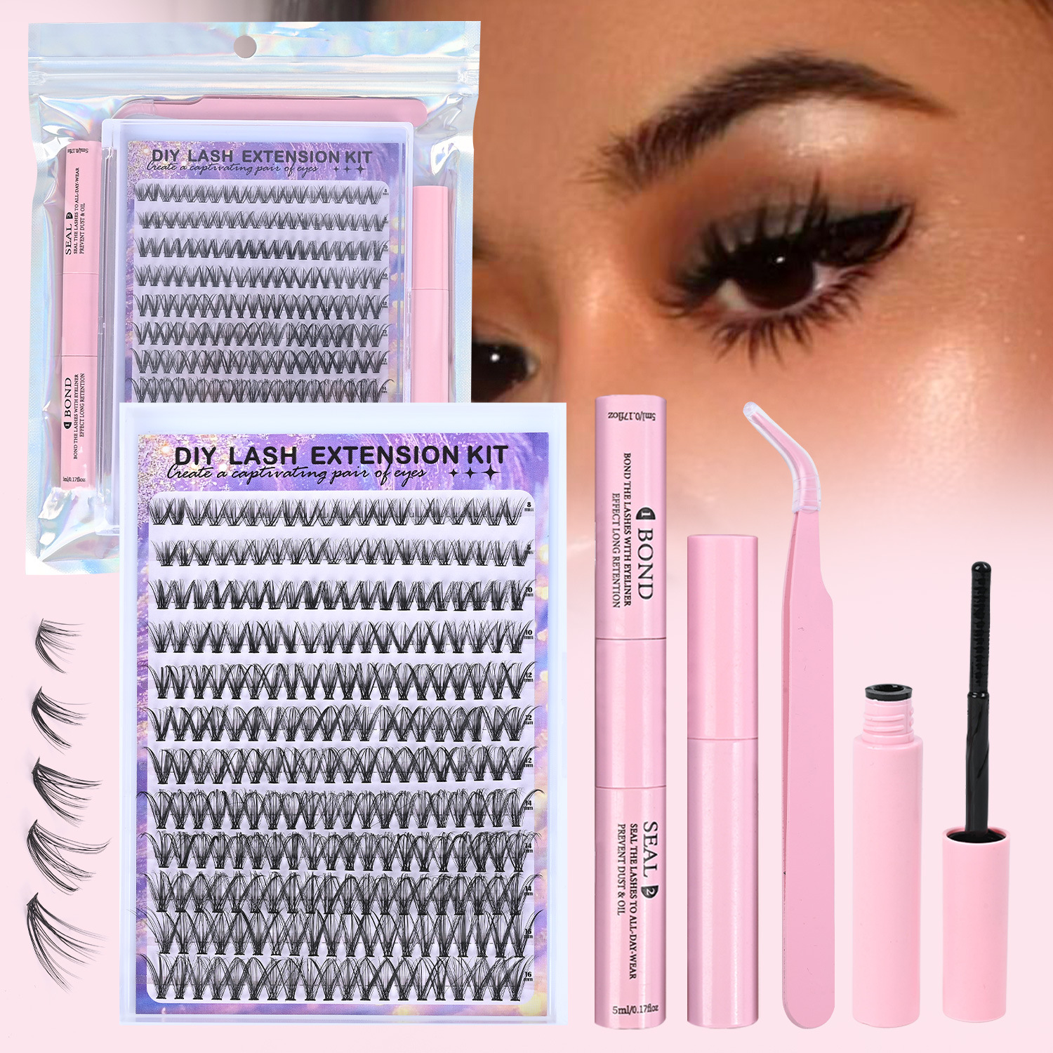 Europa y los Estados Unidos de fusión en caliente de cabello de gran capacidad 30Pdiy un solo racimo natural denso caricatura maquillaje de ojos pestañas transfronterizas
