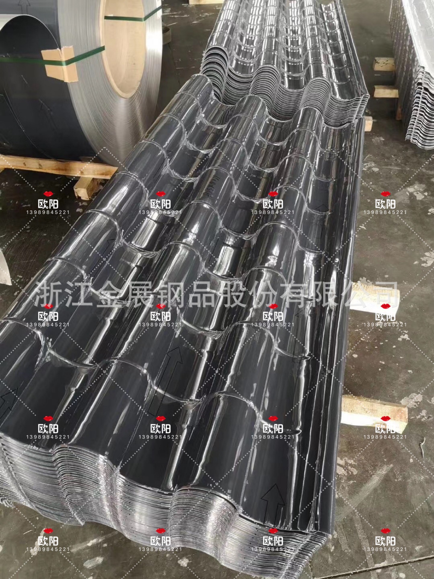 许昌批发铝镁锰仿古瓦 铝筒瓦 0.8厚连体筒瓦