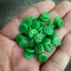 Relief dry green emerald iron dragon raw accessories jade film double happy tree leaf petal jade tube road with pearl lotus jade ring