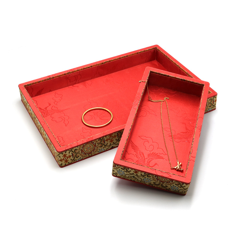 Jewelry display tray, Chinese-style jadeite cultural crafts viewing plate, photography, high-end sense, ornament, jewelry holder, bracelet storage box