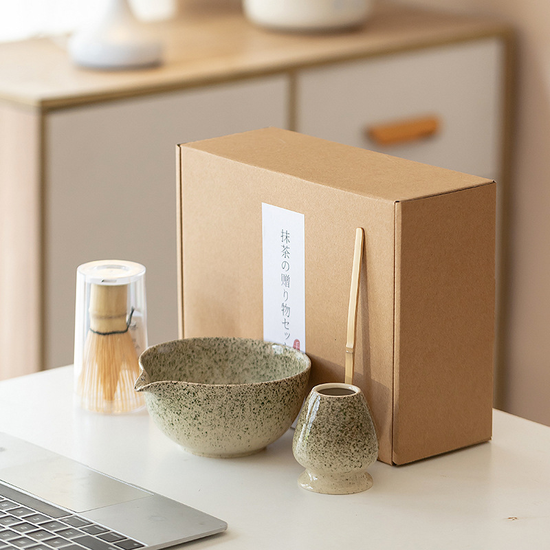 Matcha Tea Set 2 / 4 Piece Set Horno esmalte de soporte caja de regalo para proporcionar certificación europea de alimentos FCM