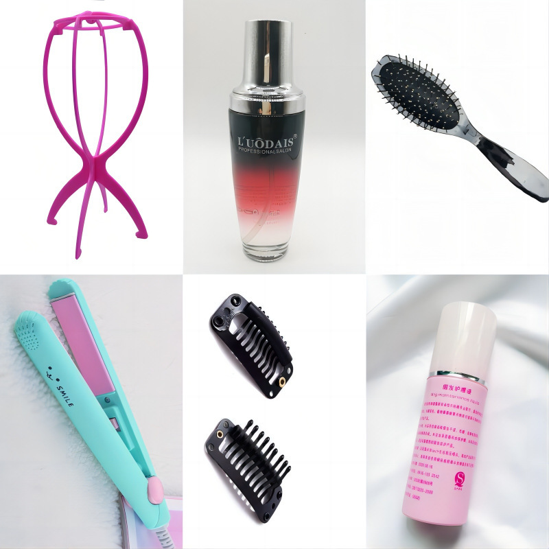 Wig Gift Hair Accessories Set Wig Holder Care Solution Pointed Tail Comb Air Capsule Comb Essential Oil Wig Care Fee