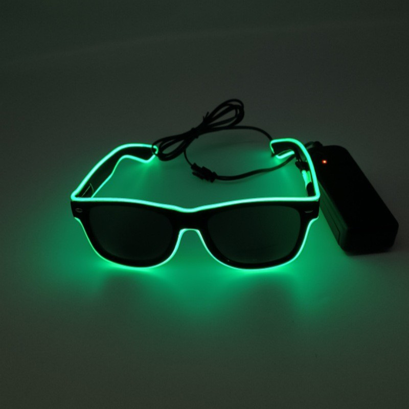 Led gafas luminosas festival de música fiesta baile punk gafas acrílicas apoyar lámparas flash accesorios deslumbrante