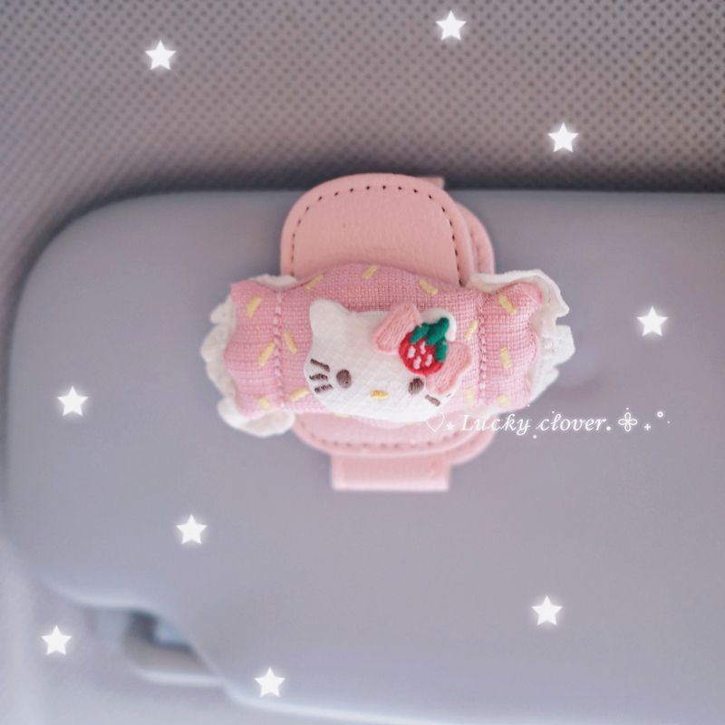 Cute Cat Sunglasses for Girls, Magnetic Clip-On Storage Glasses Holder, Super Cute Kitty Clip-On Magnetic Decoration