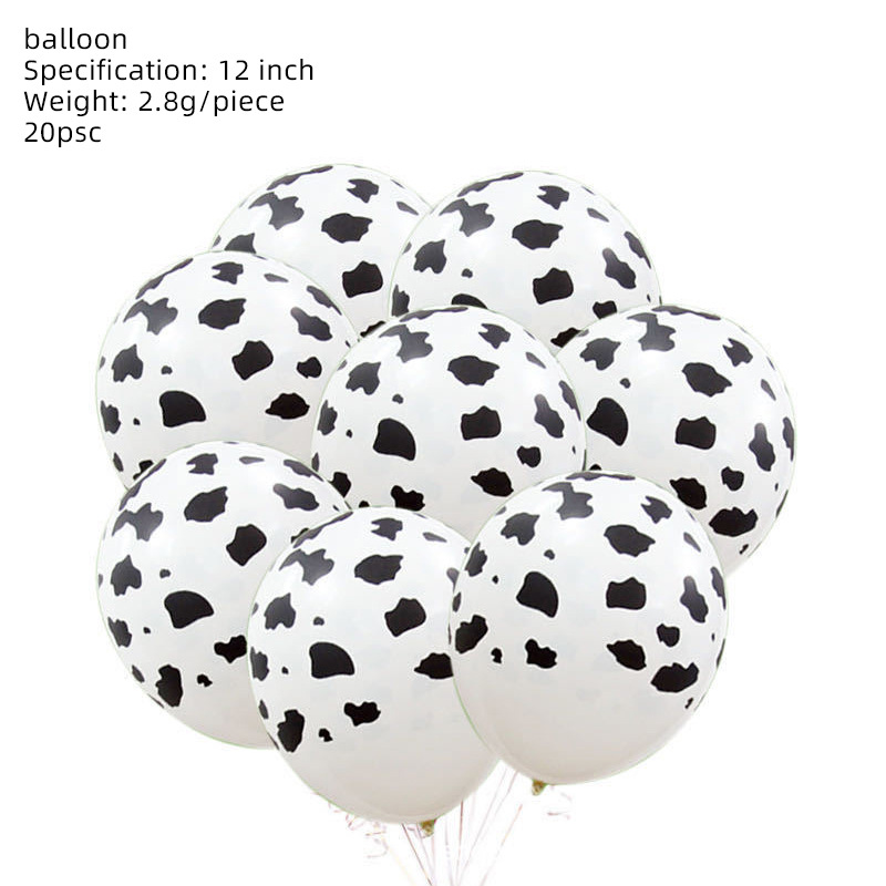 Vacas blancas y negras estampadas vajilla de fiesta bandeja de papel papel papel papel papel papel papel papel regalo bebé fiesta animales de granja decoración temática