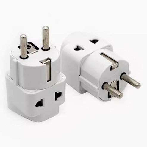 全铜德规欧洲旅行转换插头法国荷兰希腊北欧俄罗斯韩国转换器插座