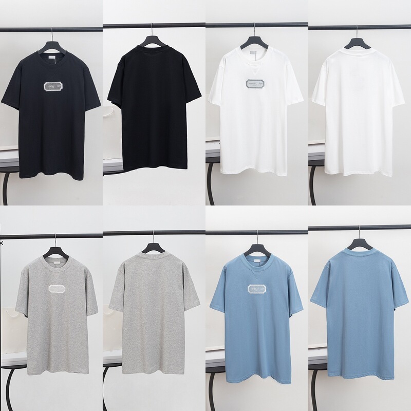High-End Export Version of Dior 2025 Spring/Summer New Style Blade Letter Logo Embroidery Casual Unisex Short-Sleeve T-Shirt High-End Export Version of Dior 2025 Spring/Summer New Style Blade Letter Logo Embroidery Casual Unisex Short-Sleeve T-Shirt
