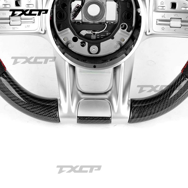 Suitable for Mercedes-Benz W204W205W221W222 ACGE-class modification and upgrade to AMG carbon fiber steering wheel assembly