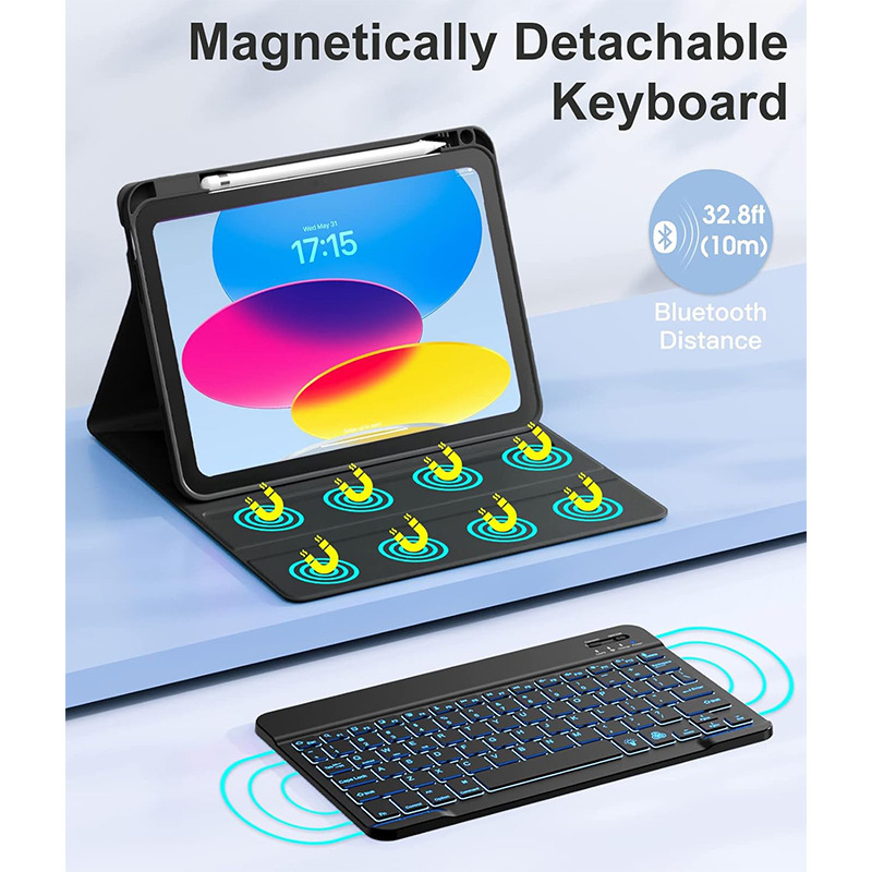 一件代发ipad11th键盘背光带皮套ipad壳保护ipad11th键盘鼠标套装|undefined