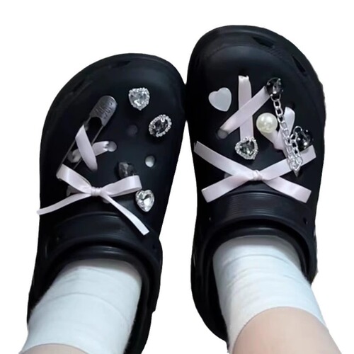 Hole shoe accessories shoe flowers cross shoe clips DIY decorative drill accessories shoe accessories detachable set wholesale