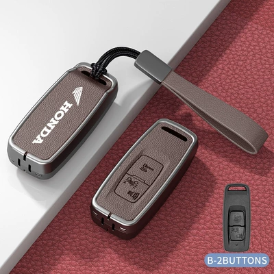 Car key bag | Liexing 125 Protective Shell - standard-model-b-mocha-brown-zinc-alloy-shell-hand-strap
