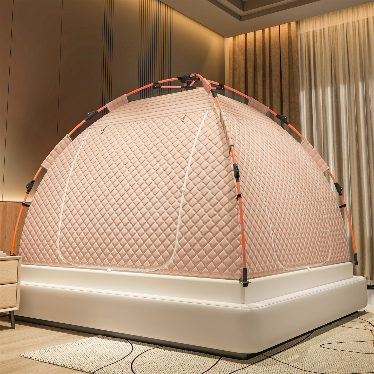 Windproof quilted keep warm winter tent anti-stress "Gopher", increased thickness