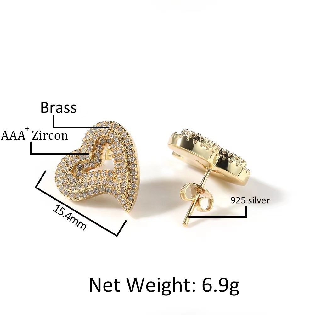 Hohle Herz Ohrstecker Retro Luxus Ohrschmuck Elegant Damen_voghion.com