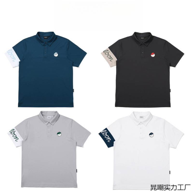 Summer New Golf Clothing Men's Summer Short-sleeved Half-button Breathable Shirt Casual Trendy All-match Outdoor Sports