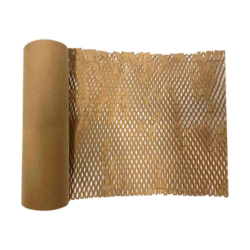 Honeycomb paper kraft wrapping paper roll flower gift packaging material brown and white shockproof filling paper environmentally friendly honeycomb paper