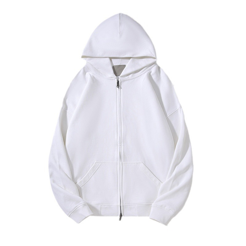 460G 지퍼 스웨트셔츠 - 화이트 (사이즈가 너무 크므로 한 사이즈 작게 주문하는 것이 좋습니다)