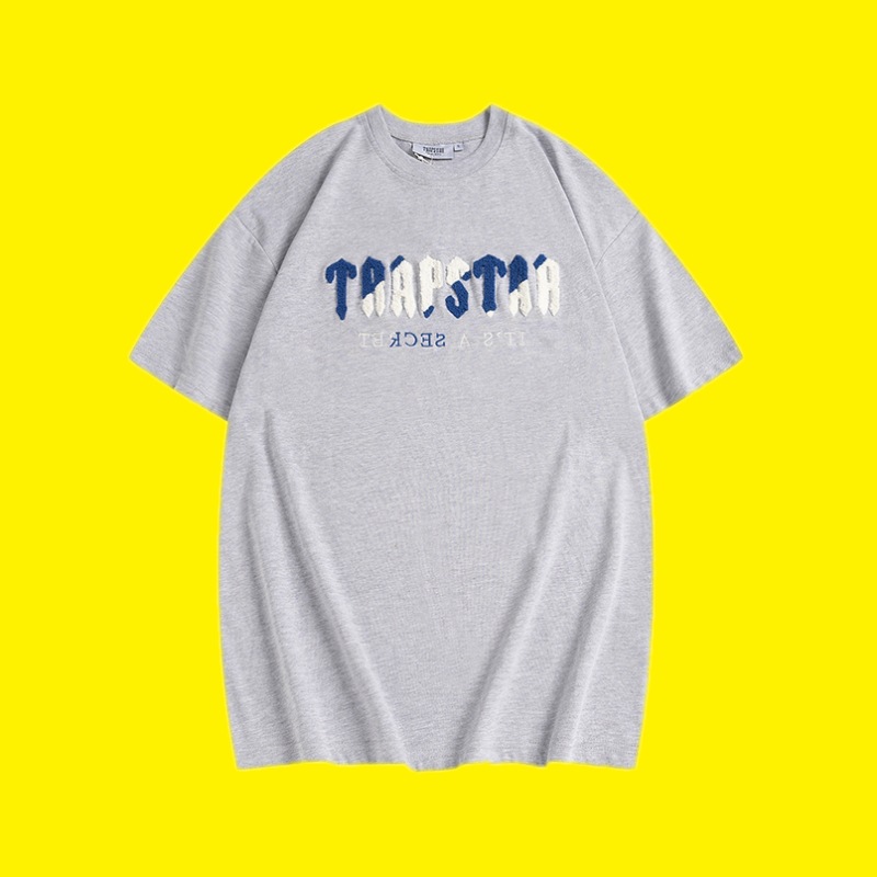 Comercio exterior transfronterizo Trapstar Arco Iris letras gradiente toalla bordado de manga corta Camiseta niebla calle pantalones cortos traje