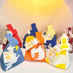 2025可爱兔子针织礼品袋月饼伴手礼包装袋子创意中秋节手提针织袋