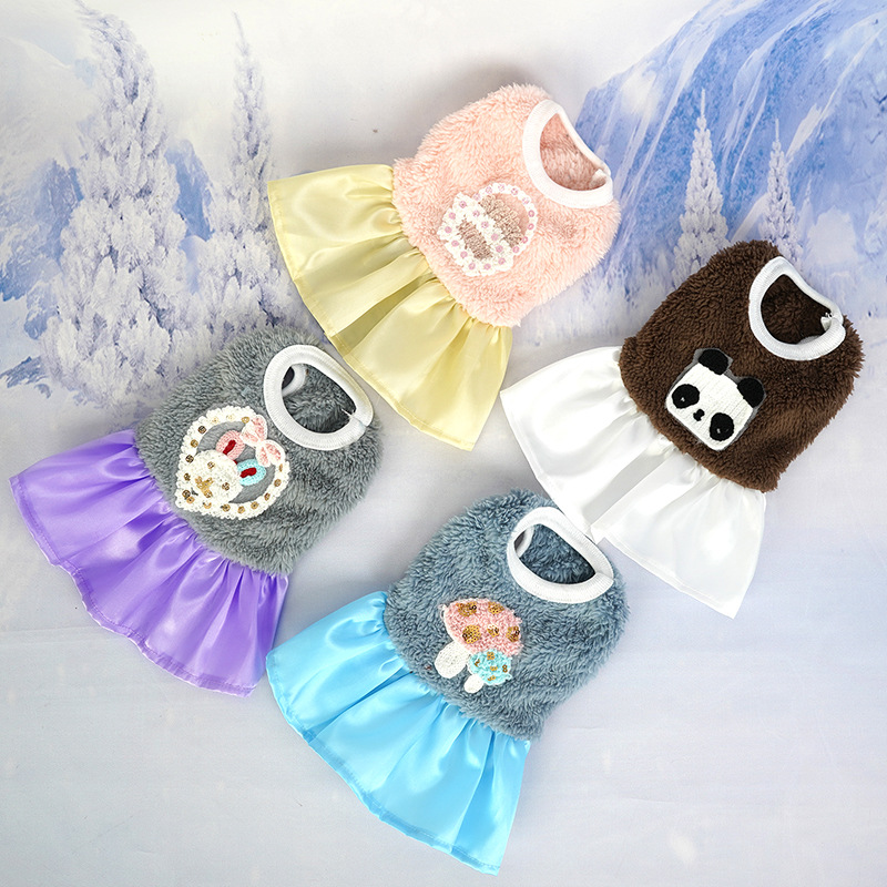 New flannel milk dog clothes teacup dog born small milk dog cat pet…