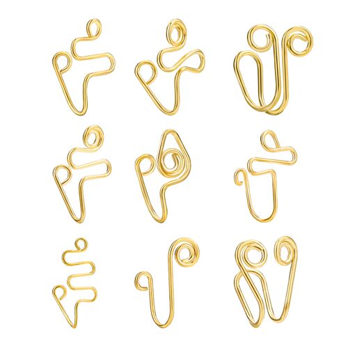 9-Piece European and American Cross-Border Fake Nose Studs Set: Open U-Shape African No-Piercing Nose Clips & Women's Fake Nose Rings