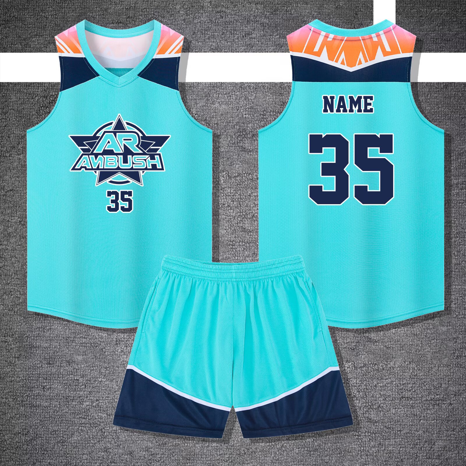 Basketball Uniform Suit for Men and Women, Customized Quick-Drying Vest, Sports Printed Training Team Uniform, College Student American Game Uniform