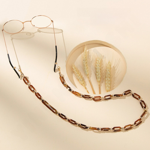 New Cross-border Acrylic Fashion Anti-lost Eyeglass Chain, Eyeglass Neck Strap, Factory Wholesale