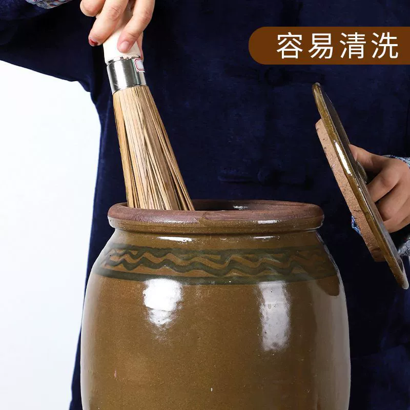 Утолщенные керамические банки для традиционного домашнего использования, подходящие для маринования мяса и маринования соленых утиных яиц.