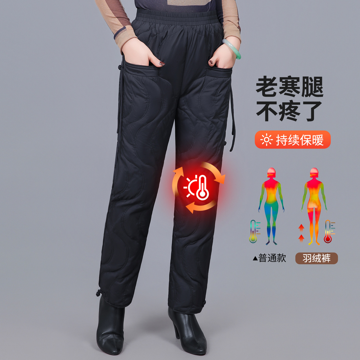 老太太轻便棉裤女外穿加绒保暖裤子女爆款妈妈老年人方便穿脱棉裤