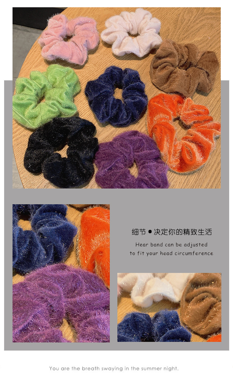 New Style Velvet Korean Autumn And Winter Velvet Hair Ring Hair Accessories Wholesale display picture 2