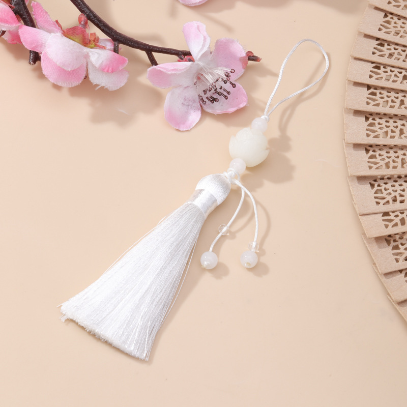 8cm三层莲花流苏手工diy手机吊穗车内吊坠包包挂件挂饰厂家批发款|undefined