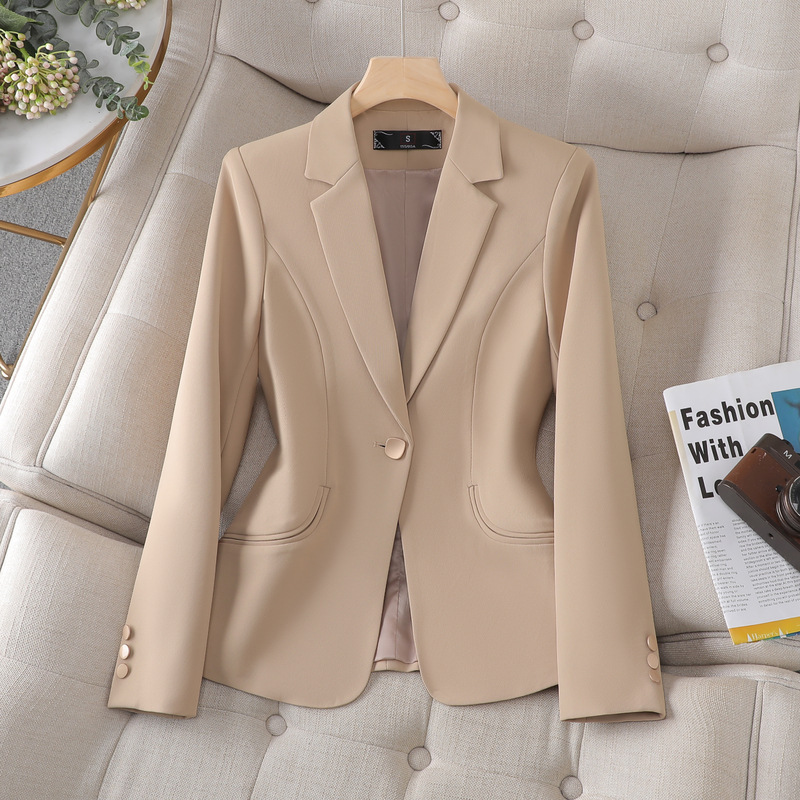 New Small Suit Jacket Women's High-end Sense Long-sleeved Professional Small Suit Formal Coat Women's Small Work Clothes