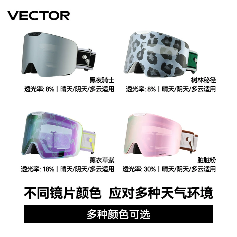 VECTOR Ski glasses for adults, lens