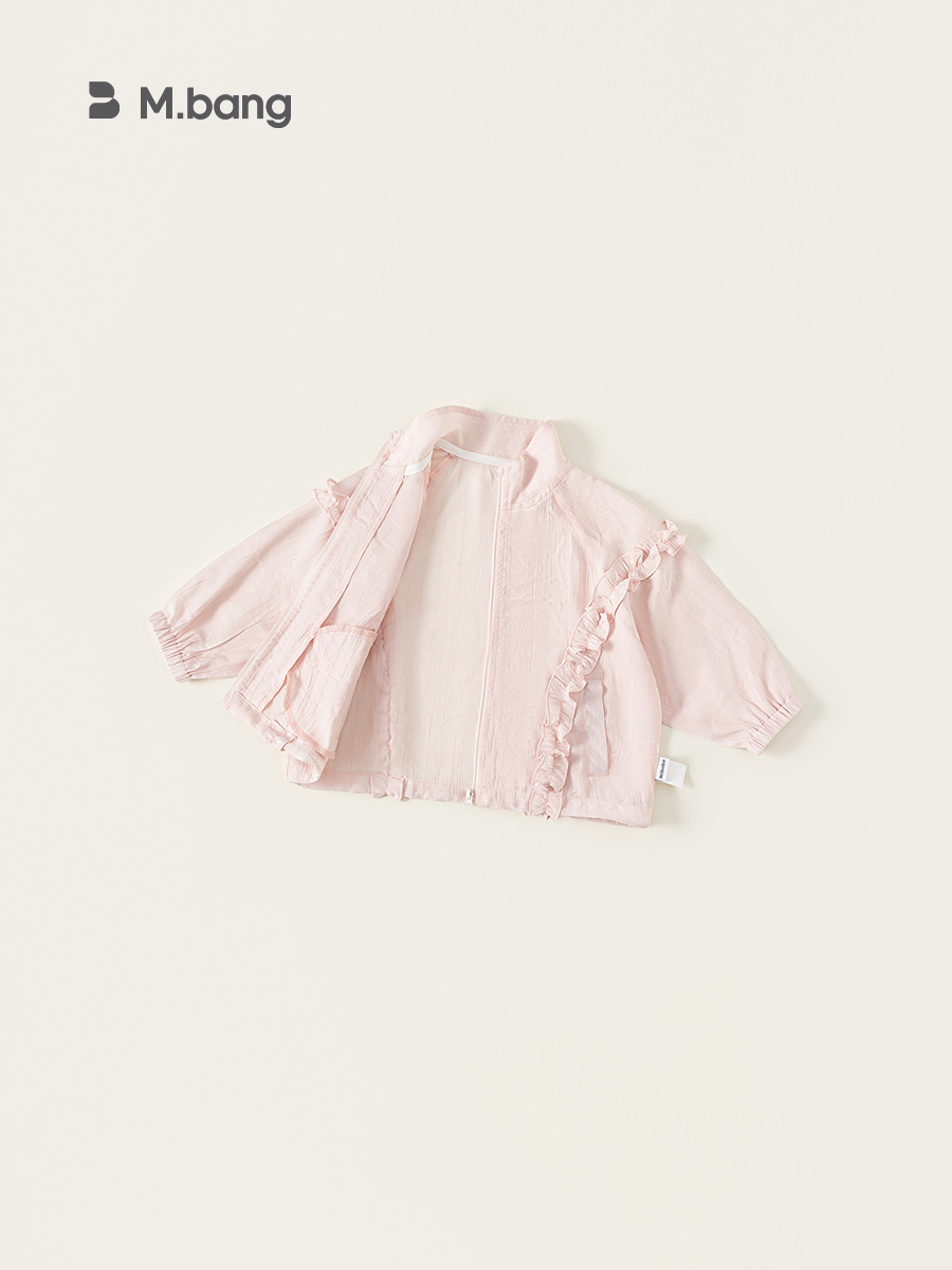 Youbao ropa para niños verano nuevo estilo para niños lindo top cárdigan dulce cuello alto encaje chaqueta de manga larga para niñas